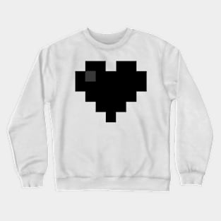 Simple Black Pixel Heart Crewneck Sweatshirt